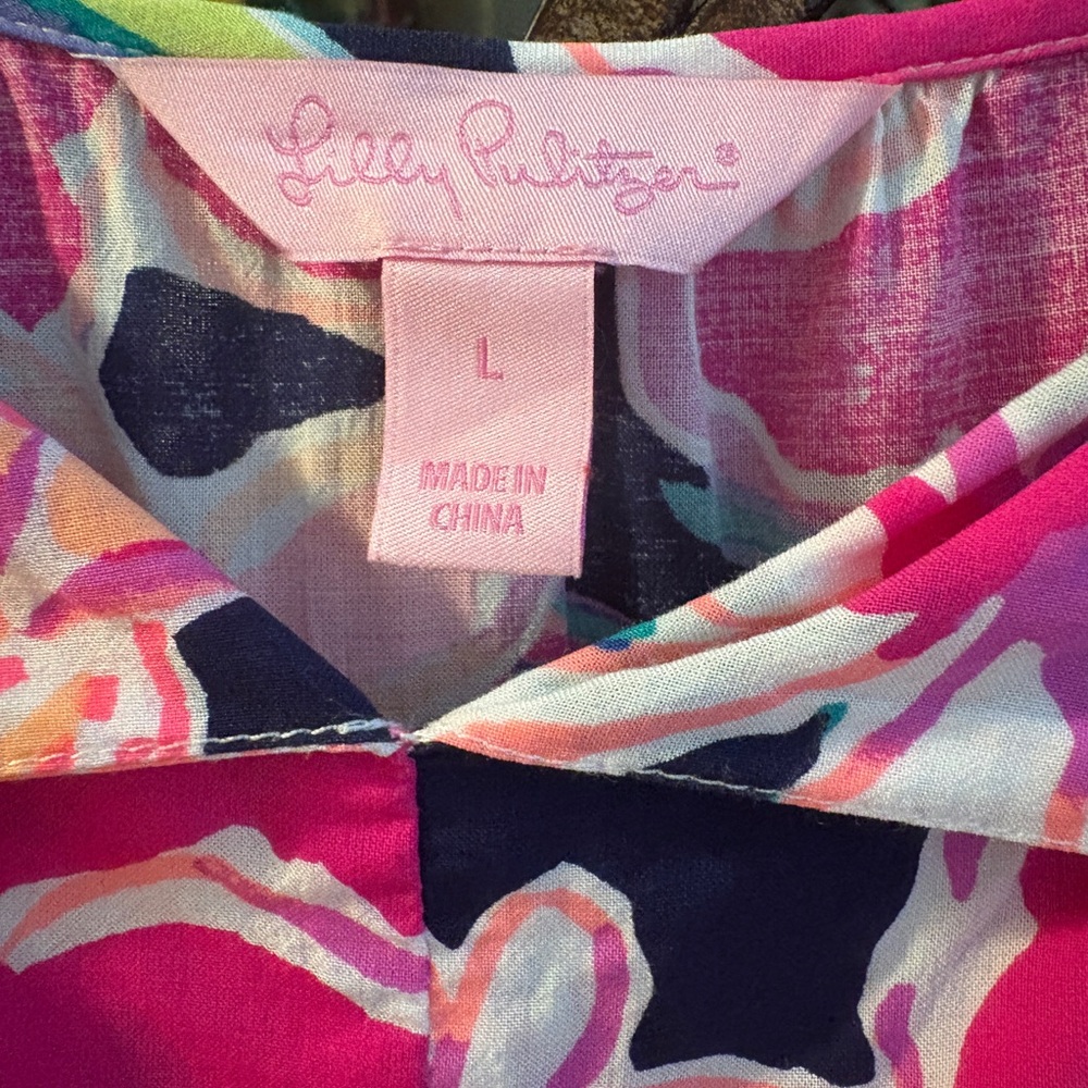 Lilly Pulitzer Alanna open shoulder dress - Large - Tipping Point - Picture 5 of 8